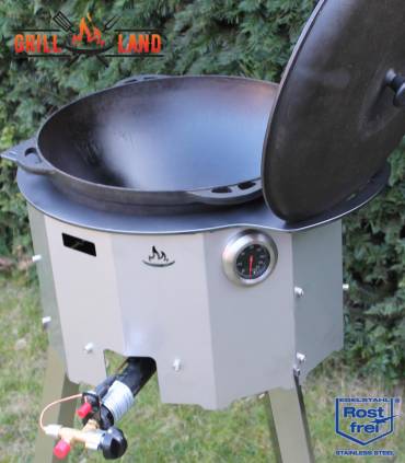 Feuerofen Utschak mit 3-Fuß Hockerkocher, Gaskocher Tisch, Tagan GLTG-38S