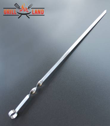Hochwertige Grill-Spieße aus Edelstahl 55 cm, 14 mm breit, solide 1,5 mm Stärke perfekt für Design-Holzkohlegrill Grill-Land
