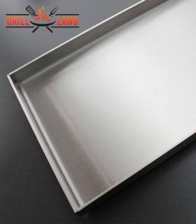 Edelstahl Grillplatte | Plancha Größe - 28 x 45 cm | Passend für Design Holzkohlegrill Grill-Land