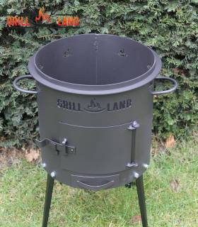 Feuerofen/Uchag für Kazan/Kasan 8 – 12 L Ø 37cm Designholzofen "Grill-Land", Stahl 3 mm