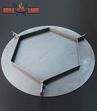 Feuerplatte Ø 60 cm Grill-Land mit Abstandhalter für Gas Feuerofen Utschak