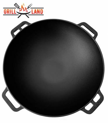 Kazan Gusseisen 12 Liter Robari Kasan mit Grillpfannendeckel aus Gusseisen Wok Asia
