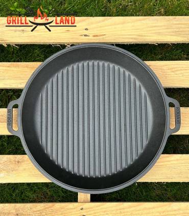 Kazan Gusseisen 12 Liter Robari Kasan mit Grillpfannendeckel aus Gusseisen Wok Asia