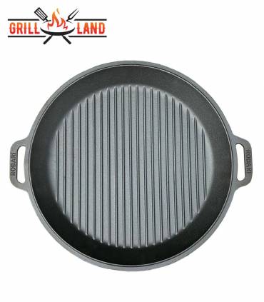 Kazan Gusseisen 12 Liter Robari Kasan mit Grillpfannendeckel aus Gusseisen Wok Asia