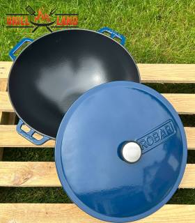 Kazan Gusseisen 12 Liter Robari Kasan mit Deckel aus Gusseisen Wok Asia, emailliert