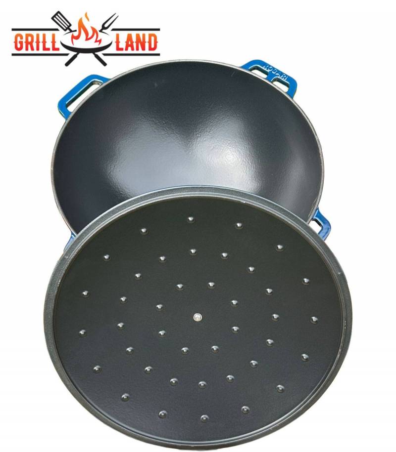 12L Gusseisen Schwenktopf Kazan Asia Kasan Mit Deckel-Grillpfanne Aus