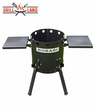 Feuerofen Utschak/Utchak Robari mit 2 Ablagen für Kazan 8 - 10 Liter, Feldküche, Feuertonne für Feuerplatte