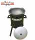SET Feuerofen Utschak Robari U36 mit Kazan usbekisch 12 Liter aus Gusseisen mit Aludeckel, Boden rund