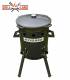 SET Feuerofen Utschak Robari U36 mit Kazan Gusseisen 12 Liter Robari mit Deckel aus Gusseisen