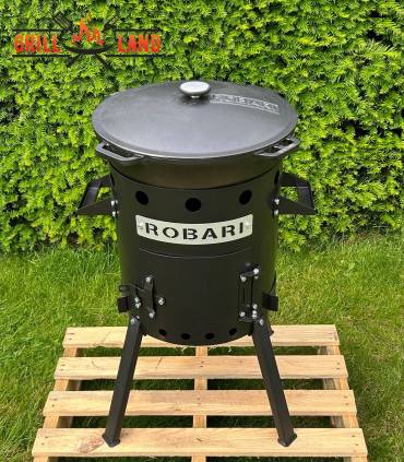 SET Feuerofen Utschak Robari U36 mit Kazan Gusseisen 12 Liter Robari mit Deckel aus Gusseisen
