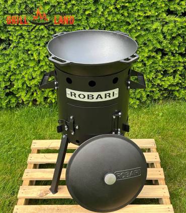 SET Feuerofen Utschak Robari U36 mit Kazan Gusseisen 12 Liter Robari mit Deckel aus Gusseisen