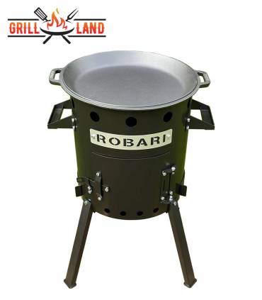 SET Feuerofen Utschak Robari U36 mit Pfannendeckel aus Gusseisen