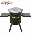 SET Feuerofen Utschak Robari UT36 mit 2 Ablagen und Kazan Gusseisen 12 Liter Robari mit Grilldeckel aus Gusseisen