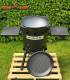 SET Feuerofen Utschak Robari UT36 mit 2 Ablagen und Kazan Gusseisen 12 Liter Robari mit Grilldeckel aus Gusseisen