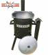 SET Feuerofen mit Schornstein, Utschak US36 mit Kazan usbekisch 12 Liter aus Gusseisen mit Aludeckel, Boden rund