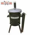 SET Feuerofen mit Schornstein, Utschak US36 mit Kazan Gusseisen 15 Liter Robari mit Deckel aus Gusseisen