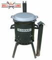 SET Feuerofen mit Schornstein, Utschak US36 mit Kazan Gusseisen 15 Liter Robari mit Pfannendeckel aus Gusseisen