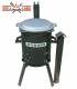 SET Feuerofen mit Schornstein, Utschak US36 mit Kazan Gusseisen 12 Liter Robari mit Grilldeckel aus Gusseisen