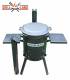SET Feuerofen 36 mit Schornstein und 2 Ablagen mit Kazan Gusseisen 12 Liter Robari mit Grilldeckel aus Gusseisen
