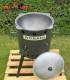 SET Feuerofen Utschak Robari U40E mit Kazan usbekisch 12 Liter aus Gusseisen mit Aludeckel, Boden rund