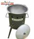 SET Feuerofen Utschak Robari U40E mit Kazan usbekisch 16 Liter aus Gusseisen mit Aludeckel, Boden rund