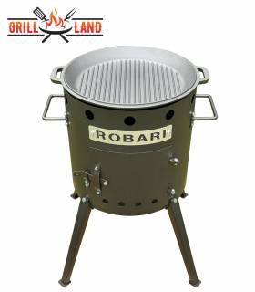 SET Feuerofen Utschak Robari U40E mit Grilldeckel 40cm aus Gusseisen