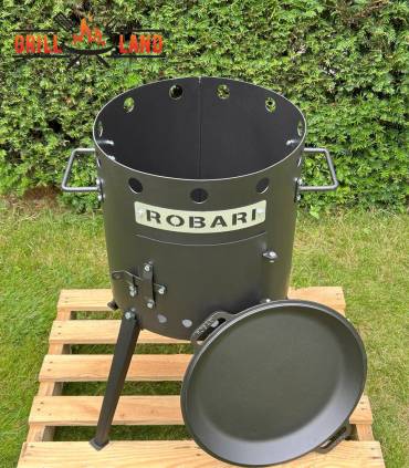 SET Feuerofen Utschak Robari U40E mit Pfannendeckel 40cm aus Gusseisen