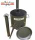 SET Feuerofen mit Schornstein, Utschak US40E mit Pfannendeckel aus Gusseisen