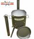 SET Feuerofen mit Schornstein, Utschak US40E mit Kazan Gusseisen 12 Liter Robari mit Pfannendeckel aus Gusseisen
