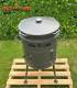 Set Feuerofen/Uchag Ø37 cm Grill-Land, Stahl 3 mm mit 15 L Kazan Gusseisen Robari mit Deckel aus Gusseisen
