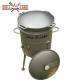 Set Feuerofen/Uchag Ø37 cm Grill-Land, Stahl 3 mm mit 15 L Kazan Gusseisen Robari mit Deckel aus Gusseisen
