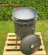 Set Feuerofen/Uchag Ø37 cm Grill-Land, Stahl 3 mm mit 15 L Kazan Gusseisen Robari mit Deckel aus Gusseisen