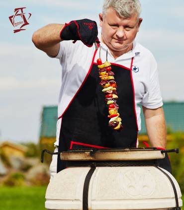 Amphora Tandoor Doppelter Haken geschmiedet